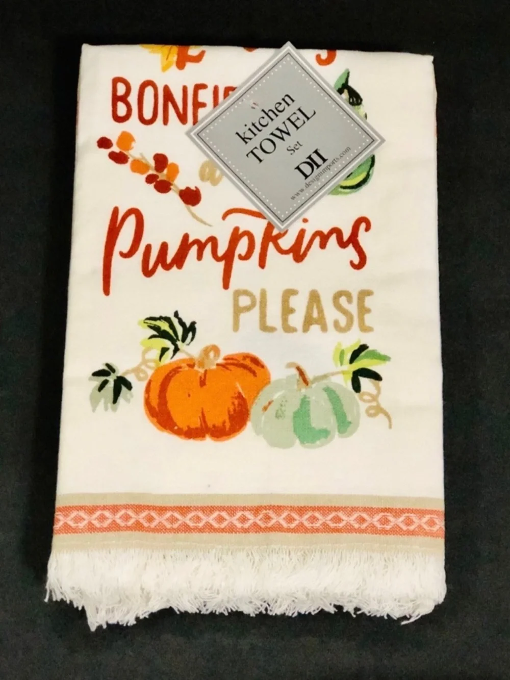 NEW Decorative Fall Autumn Thanksgiving Kitchen Towels.